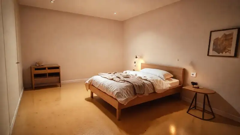 Habitación acogedora y luminosa, minimalista y serena